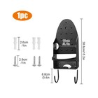 Wall Mount Iron Holder W  Hooks Plastic Storage Rack Laundry Closet 5 Inch Width