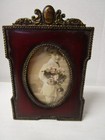 Vintage Victorian Style Ornate Small Picture Frame Faux Wood Mahogany 4x5  2x3 
