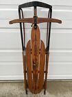 Vintage Flexible Flyer Airline Junior Wooden Snow Sled No  51 Great Graphics