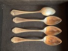 Rare Set Of 4 German 800 Solid Silver Spoons By Foehr  court Jeweler  - 100g