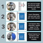 Street Pole Banner Bracket 30  -hardware Only