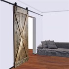 6 6ft Sliding Barn Door Hardware Kit Modern Closet Hang Style Track Rail Black