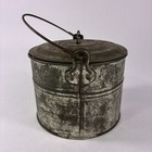 Vintage Small Coal Miner Tin Metal Lunch Pail Mining Bucket Antique W  Handle