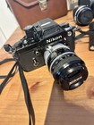 Nikon F2 Black Slr Film Camera Kit W  Lenses   Nikkormat Camera Lot