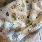 Douglas Baby Demitri Dragon Blanki Lovey Security Blanket Blue White Muslin A12