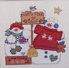 Designs For The Needle Snowmen North Pole Bust 309828 Cross Stitch Kit 10x10 New