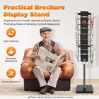 36 Pockets 360   Rotating Magazine Rack Comic Book   Brochure Display Stand 63in