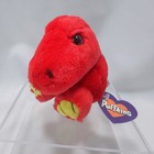 Puffkins Plush Toy Drake  6631 Bd 8-21-97 Red Dragon 5  Vtg Plush Pellet Toy Tag
