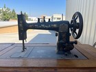 Antique New Royal Treadle Sewing Machine  Cabinet And Attachments