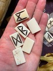 Bovine Bone Rune Set  Elder Futhark Rune Set  Ethically Sourced  Natural Bone