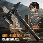 15  Tactical Camping Survival Axe Multi-tool Hatchet - Black Camp Tomahawk New