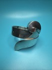 Vintage Taxco Mexico Signed Quinto Sterling Silver Hinged Clamper Bracelet 43g