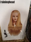 New 100  Human Real Hair Mannequin Head W Clamp Hairdressers Practice Training 