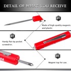 20 X Red Mini Pocket Screwdriver Phillips   Flat Head Tip With Magnet And Clip