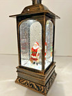 Santa Christmas Gift List With Bag Musical Water Lantern Glittered And Lighted