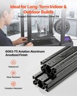 Vevor 2pcs 4080 Aluminum Extrusion 19 69  500 Mm T Slot Anodized Linear Rail