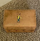 Vintage Italian Leather Playing Cards Box 2 Packs - 1 Card Missing Jester Design