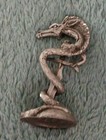 Vintage Hudson Pewter Dragon Serpeny With Sword Figure Statue 2-1 2 Inches Tall