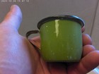 1970 s Vintage Enamelware Mini Expresso Cups  avacado Pack Of 4 