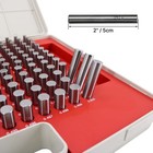 Steel Pin Gage Set Minus Heat Treated With Storage Case M2 250pcs 0 251 -0 500 