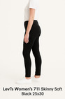Levi   s 711 Skinny Jeans Women   s 25x30 Soft Black Mid Rise Stretch