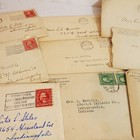 9 Vintage Documents From 1918-1922 Letters  Envelopes  Stamps