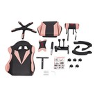 Ergonomic Gaming Chair Computer Desk Chair W  Lumbar Support Footrest Pink