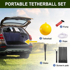 9  High Strong Pole Rod Portable Tetherball W ball Rope For Outdoor Kid Game Fun