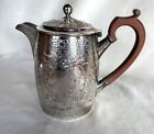 Ellis Barker Silverplate Tea coffeepot  Hand Chisled  England
