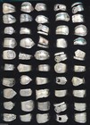 Spoon Rings   Lot Of 15 Rings   Wholesale Vintage Silver-plate Spoon Rings