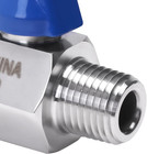 Dernord 1 4 Inch Mini Ball Valve Stainless Steel Female X Male Npt Thread Shut-