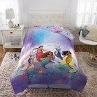 Little Mermaid  aquatic Outlines  5 Piece Full Bed In Bag Sheet Set For Kids