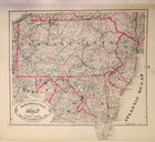 1882 Map   New York   Rare Cram 1st Edition Variant - Pa - Md - De - Nj On Back