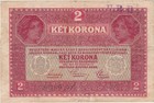 Austro-hungarian 2 Kronen 1917  Series Over 7000- U r r  Stamp
