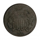 1870 No Mint Mark Two Cent Piece Circulated Civil War Era Coin Two-cent Seller