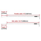 Extended Length 42 Throttle Cable And Idle Cable Kit Stainless Steel Compati