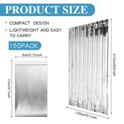 Macarrie 150 Pieces Emergency Blanket Bulk - Survival Thermal Silver Foil