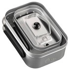 Outdoor Survival Mess Kit Camping Aluminum Mess Tin Coffee Kettle 2 Piece Set
