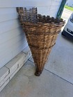 Rare Antique French Grape Harvest Basket Hand- Woven 1800 s