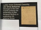Wwii Letter From Col cassidy Us 101st Airborne    operation Market Garden   