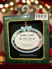 Baby s First Christmas Picture Frame Ornament Blue Crystals Blue Bowtie New