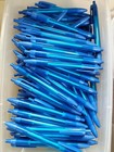 Custom Printed Blue Wide Body Click Pens W  Silver Text Perfect Promo Item 