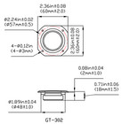 2 Goldwood Sound Gt-302 Black Mylar Dome Tweeters 50 Watt Each 8ohm Replacement