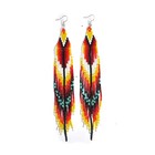 Handmade Native American Style Beaded Earrings - Glass Seed Beads  Unique Gifts