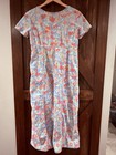 Vintage Villager Sport Floral Denim Dress Size 8 Button Front 90s