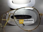 Vintage Style Sunglasses Tortoise Gold Frame Transition Lens Darkens In Sunlight