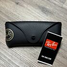 New Ray-ban Authentic Genuine Black Soft Leather Snap Sunglasses Eyeglasses Case