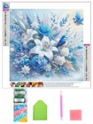  us Seller  Diy 5d Lily Flower Diamond Painting Kits  without Frame  40x40cm
