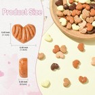 100pcs Chocolate Love Heat Cookie Resin Cabochons Flatback Charms For Jewelry