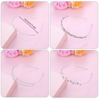 4pcs Rhinestone Headband Silver Bridal Wedding Common 